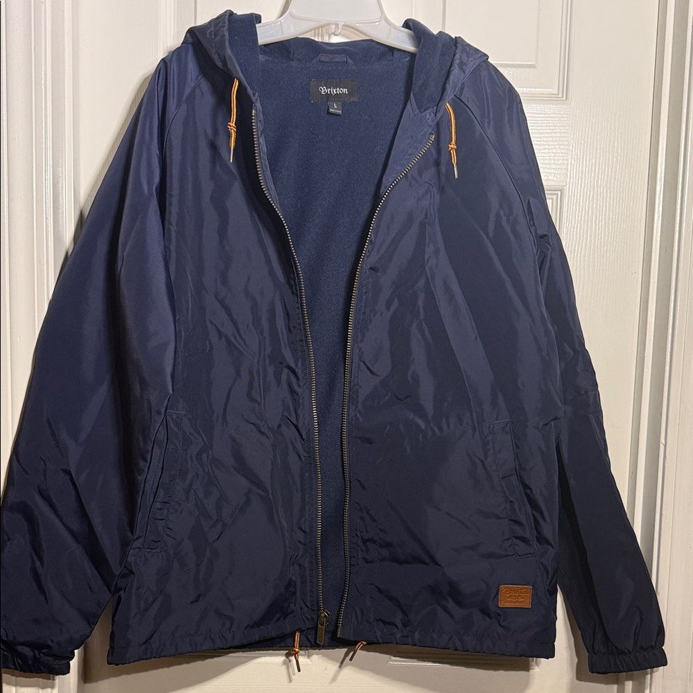 Brixton Dark Blue Hooded Windbreaker